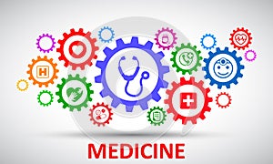 Medecine and Health flat concept mechanism - photo